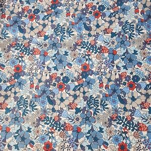 Floral and Mushroom Patterned Fabric